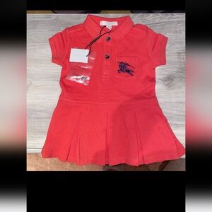Burberry coral polo dress